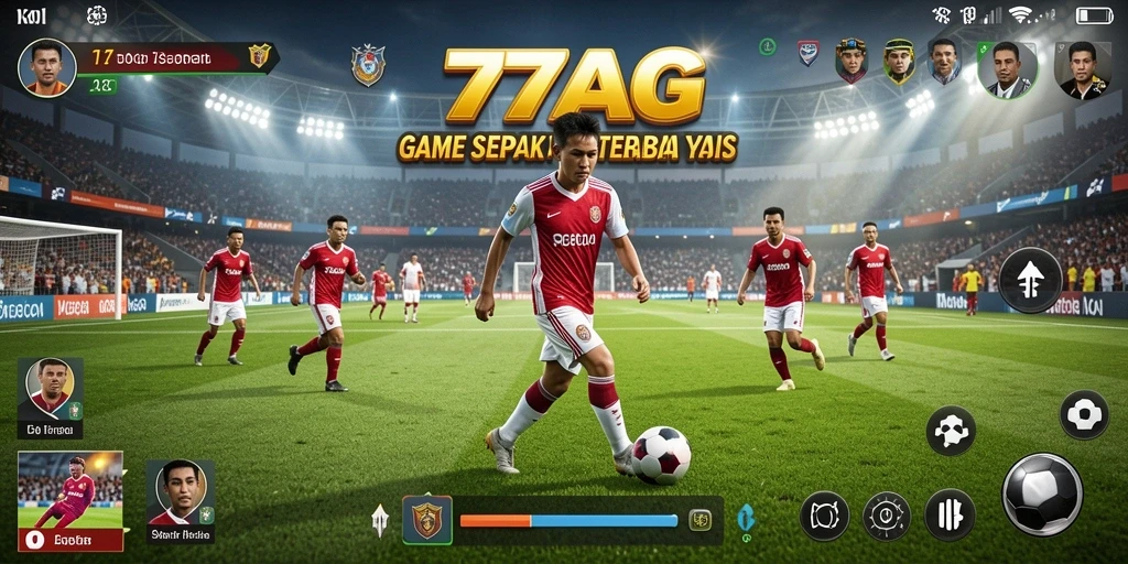 Tampilan gameplay 77AG yang realistis dan menarik untuk penggemar sepak bola.