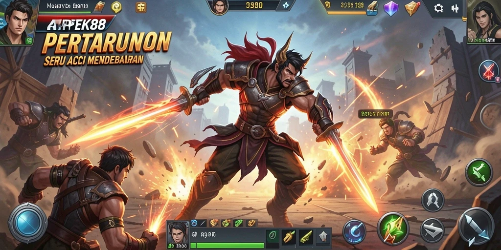 Screenshot APEK88 menampilkan aksi pertarungan mendebarkan dalam gameplay.