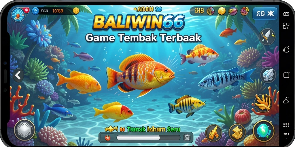 Tampilan gameplay Tembak Ikan yang memukau dan menarik.