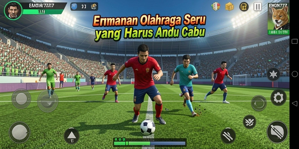 Tampilan gameplay seru di EMON777 dengan aksi olahraga yang menegangkan.