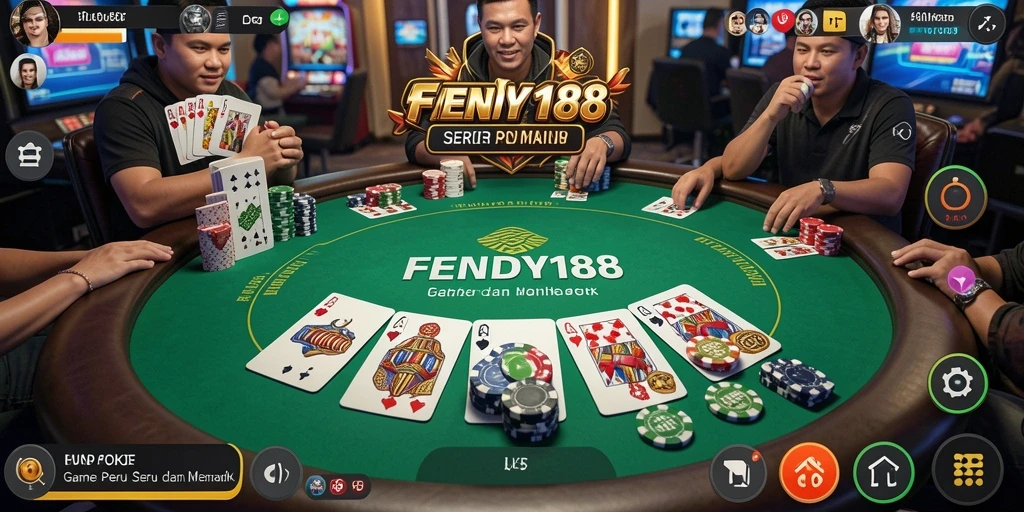 Tampilan mendebarkan dari gameplay Poker di FENDY188.