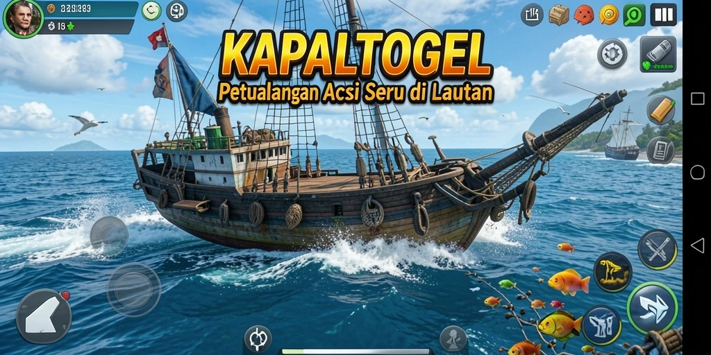 Tangkapan layar gameplay KAPALTOGEL menampilkan aksi dan petualangan mendebarkan.