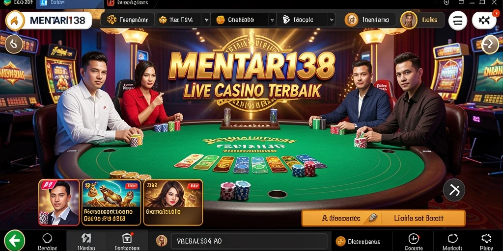 Tampilan grafik menarik dari gameplay Live Casino di MENTARI138.