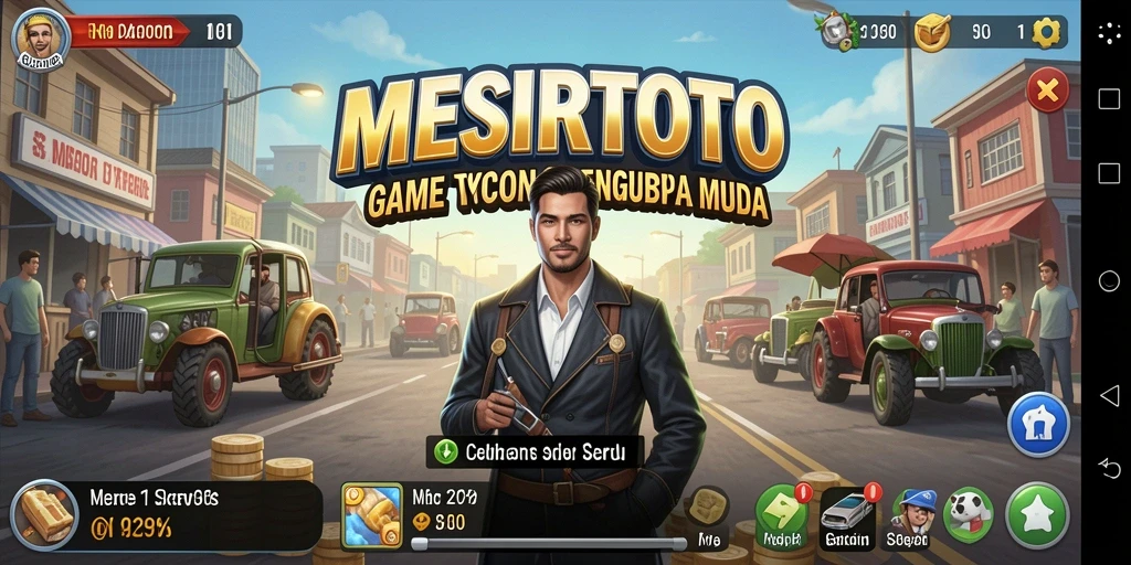 Gambaran menarik dari gameplay <strong>MESIRTOTO</strong> dalam mengelola bisnis Tycoon.