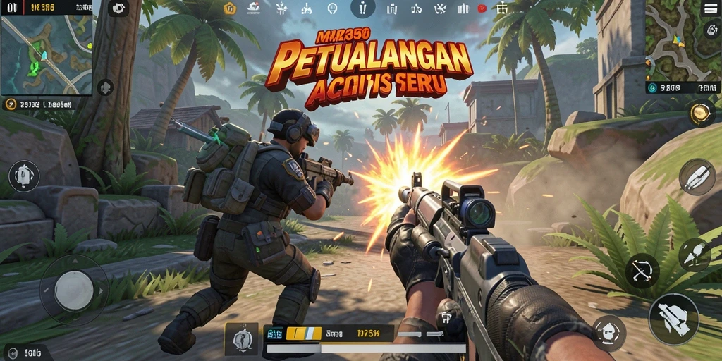 Screenshot MZ356 menampilkan aksi menegangkan di medan perang.