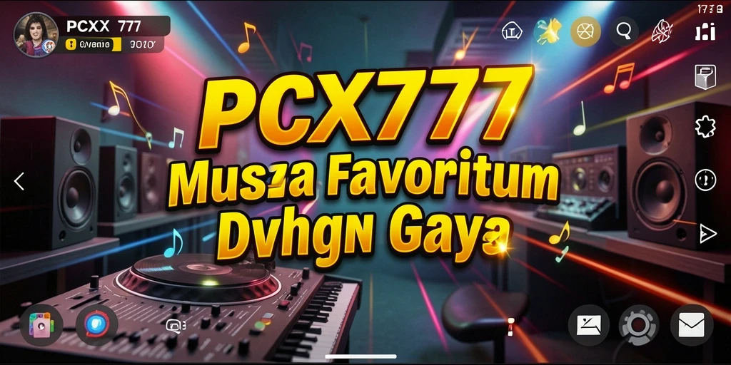 Tampilan screenshot gameplay PCX777 dengan aksi menyanyi yang seru.