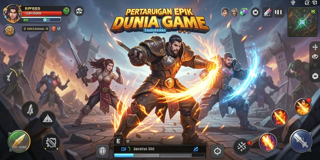 Tampilan gameplay RP888 yang menegangkan dalam pertempuran Fighting.