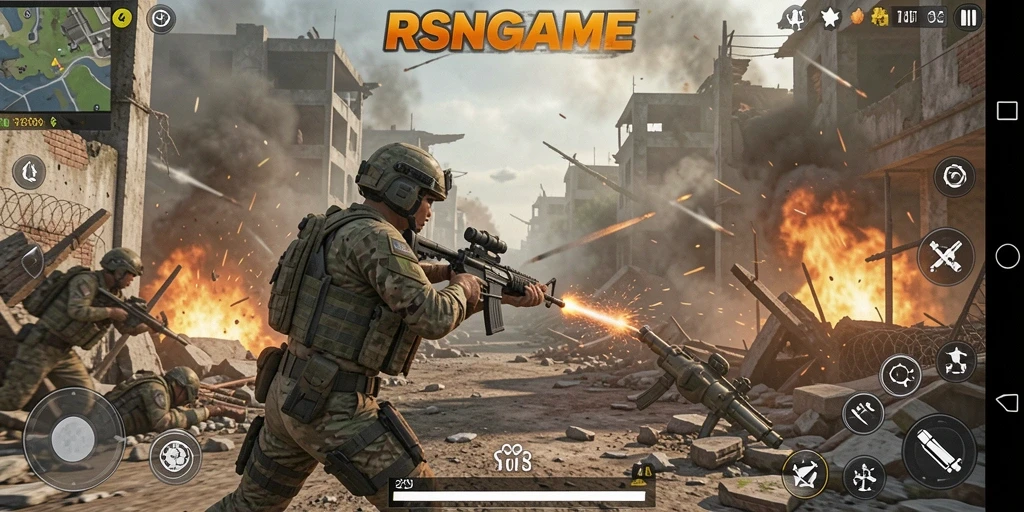 Tangkapan layar RSNGAME menampilkan aksi seru di pertempuran TPS.