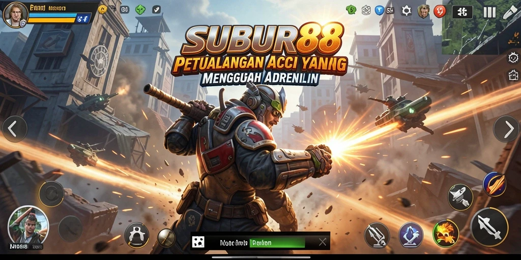 Tampilan gameplay SUBUR88 yang menegangkan dan penuh aksi.