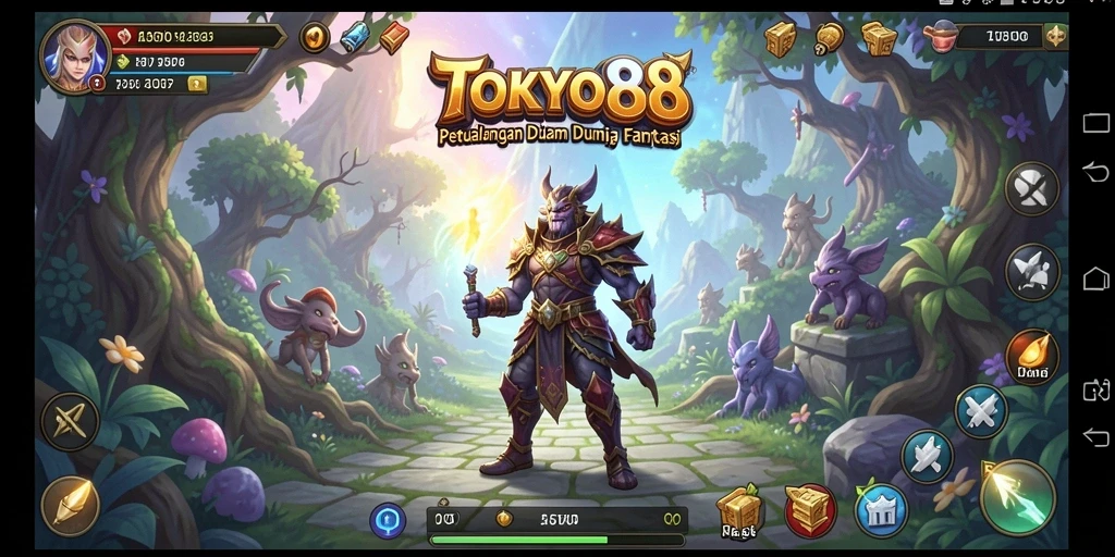 Screenshot gameplay TOKYO88 menampilkan pertarungan seru dan karakter unik.