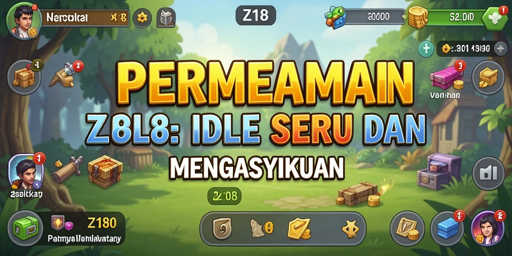 Screenshot utama Z18 menampilkan gameplay Idle yang menarik.
